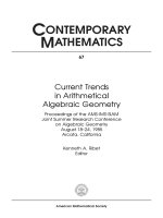 current trends in arithmetical algebraic geometry - k. ribet