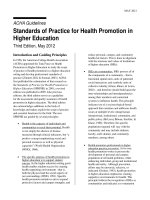 Standards of Practice for Health Promotion in Higher Education ppt