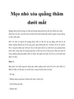 Mẹo nhỏ xóa quầng thâm dưới mắt pdf