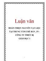Luận văn: HOÀN THIỆN NGUYÊN VẬT LIỆU TẠI TRUNG TÂM CHẾ BẢN , IN CÔNG TY THIẾT BỊ GIÁO DỤC 1 pptx