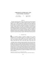 CORPORATE GOVERNANCE AND ACCOUNTING SCANDALS* pot