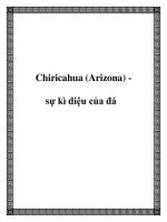 Chiricahua (Arizona) sự kì diệu của đá docx