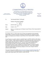 REPORT ON AIR QUALITY AND AIR POLLUTION CONTROL POLICIES OF THE COMMONWEALTH OF VIRGINIA ppt
