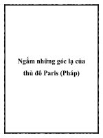 Ngắm những góc lạ của thủ đô Paris (Pháp) ppt