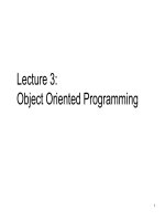 Lecture 3: Object Oriented Programming pptx