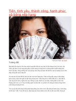 tiền, tình yêu, thành công, hạnh phúc và bảng xếp hạng