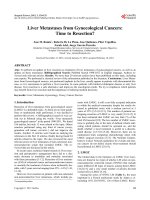 Liver Metastases from Gynecological Cancers: Time to Resection? ppt