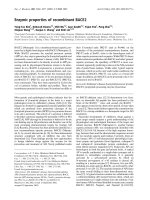 Báo cáo Y học: Enzymic properties of recombinant BACE2 pdf