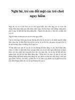 Nghỉ hè, trẻ em đối mặt các trò chơi nguy hiểm docx