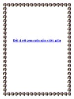 Đổi vị với cơm cuộn nấm chiên giòn doc