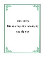 TIỂU LUẬN: Báo cáo thực tập tại công ty xây lắp 665 docx
