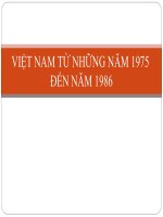 VIỆT NAM TỪ NHỮNG NĂM 1975 ĐẾN NĂM 1986 docx