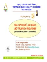 HSE - SỨC KHỎE, AN TOÀN & MÔI TRƯỜNG CÔNG NGHIỆP - CHƯƠNG 3 ppt