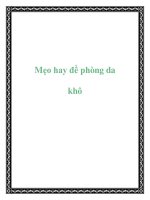 Mẹo hay đề phòng da khô pdf
