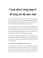 Cách chia ổ cứng hợp lý để tăng tốc độ máy tính pptx