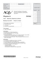 Vật lý A level:AQA PHYA2 w QP JUN11