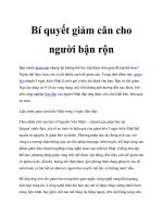 Bí quyết giảm cân cho người bận rộn doc