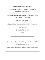 LECTURES ON LANGUAGE, AS PARTICULARLY CONNECTED WITH ENGLISH GRAMMAR doc