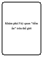 Khám phá 5 kỳ quan 