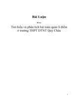 Đề Tài: Tìm hiểu và phân tích bài toán quản lí điểm ở trường THPT DTNT Quỳ Châu doc