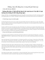 Những  thay đổi đáng lưu ý trong thế giới hiện nay