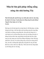 Mùa hè tìm giải pháp chống nắng nóng cho nhà hướng Tây pptx