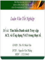 đề tài tìm hiểu danh sách truy cập acl và ứng dụng nat trong thực tế.
