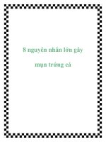 8 nguyên nhân lớn gây mụn trứng cá pot