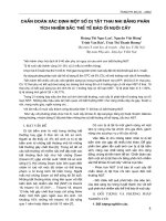 Chẩn đoán xác định một số dị tật thai nhi bằng phân tích nhiễm sắc thể tế bào ối nuôi cấy doc