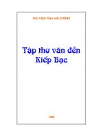 Tập thơ văn đền Kiếp Bạc ppt