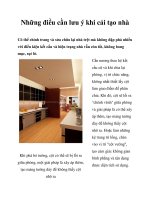 Những điều cần lưu ý khi cải tạo nhà docx
