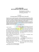 CHẤT LƯỢNG NỀN MÔI TRƯỜNG ĐẤT PHÈN VIỆT NAM 2007 ppt