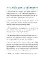 7 vấn đề cần tránh khi triển khai DNS ppt