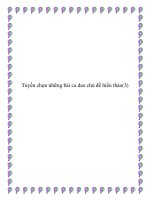 Tuyển chọn những bài ca dao chủ đề ơn nghĩa cha mẹ docx