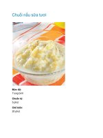 Chuối nấu sữa tươi pptx