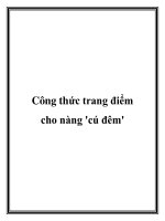 Công thức trang điểm cho nàng ''''cú đêm'''' pot