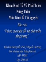 Đề tài: Vai trò của nước đối với phát triển năng lượng docx