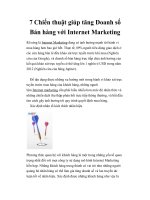 7 Chiến thuật giúp tăng Doanh số Bán hàng với Internet Marketing potx