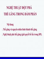 Nghệ thuật đột phá thế Găng trong đàm phán