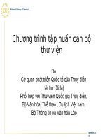 Chương trình tập huấn cán bộ thư viện pdf