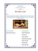 hoàn thiện hệ thống marketing mix nhằm thu hút khách du lịch đến với khách sạn celadon palace hue