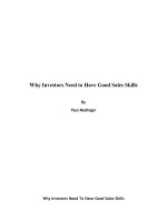 Why Real Estate Investors Need Good Sales Skills pdf