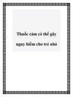 Thuốc cảm có thể gây nguy hiểm cho trẻ nhỏ docx