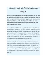 Làm việc quá tải: Nỗi lo không của riêng ai! pdf