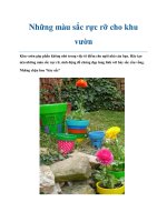 Những màu sắc rực rỡ cho khu vườn ppt