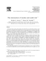 The intersection of market and credit risk ppt