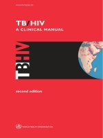 TB/ HIV A CLINICAL MANUAL ppt