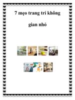 7 mẹo trang trí không gian nhỏ pptx