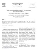 large-scale hydrothermal synthesis of wo3 nanowires in the presence of k2so4