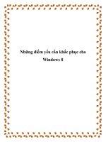 Những điểm yếu cần khắc phục cho Windows 8 pptx